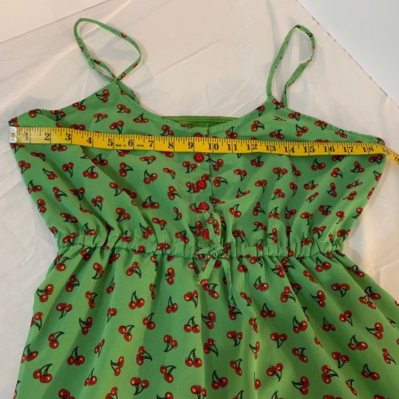 Apple Green with Cherries Sun Dress - Picture 9 of 12